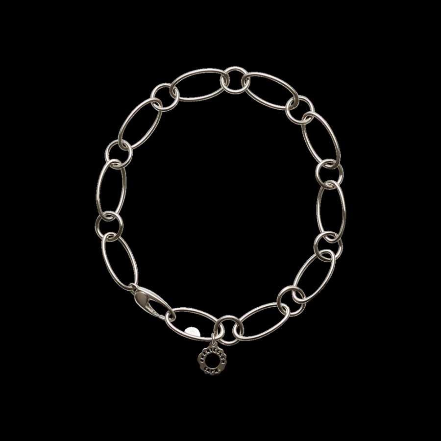 Et Voila Silver Chantecler | Bracciale 20 Cm Con Maglie Ovali E Tonde In Argento Cod.35594