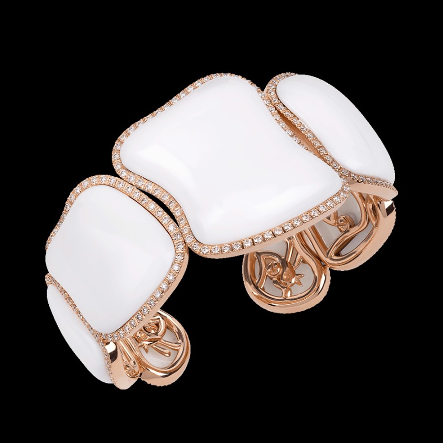 Jewelry Chantecler | Bracciale Enchante In Oro Rosa 18Kt, Diamanti E Kogolong Cod.41676