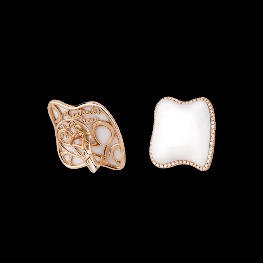 Jewelry Chantecler | Orecchini A Lobo Enchante In Oro Rosa 18Kt, Diamanti E Kogolong Cod.41237