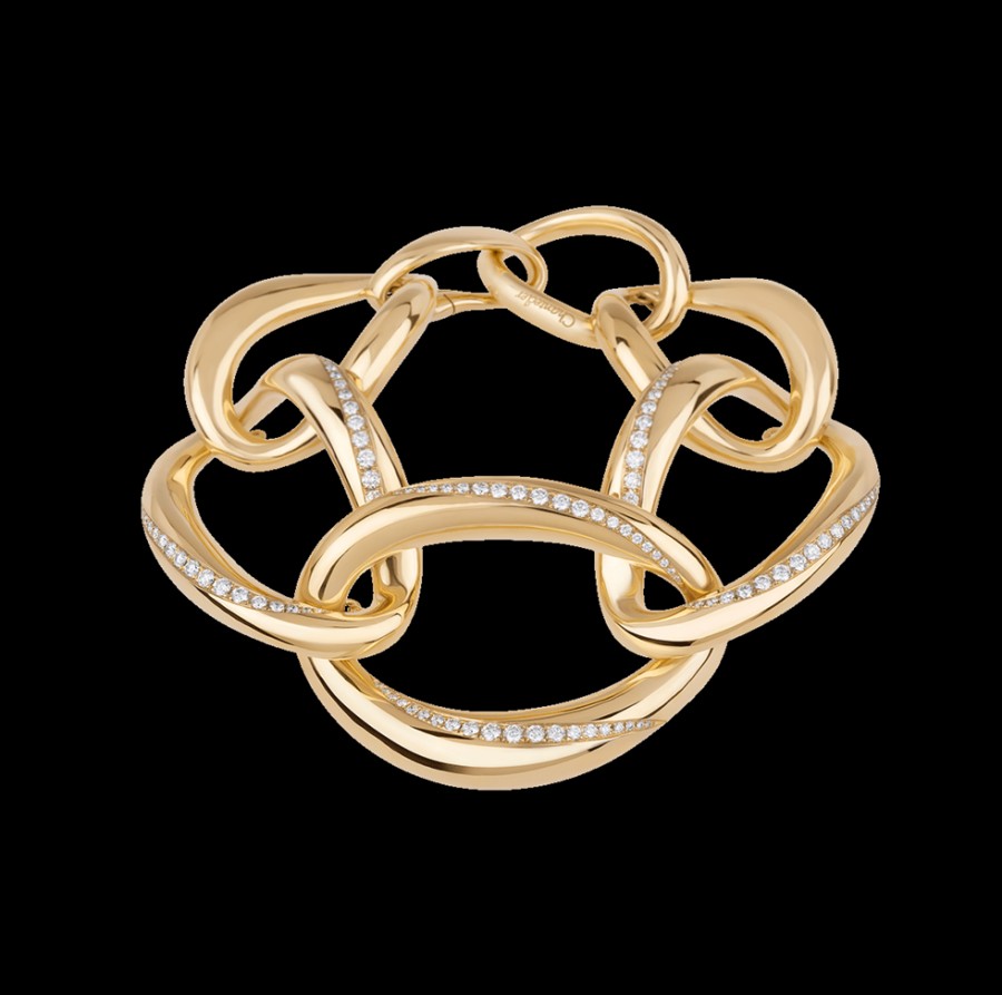 Jewelry Chantecler | Bracciale Suamem Diciotto Carati In Oro Giallo 18Kt E Diamanti. Cod.41975