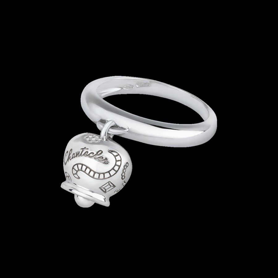 Jewelry Chantecler | Anello Campanella Suamem Piccolo In Oro Bianco 9Kt Cod.30215