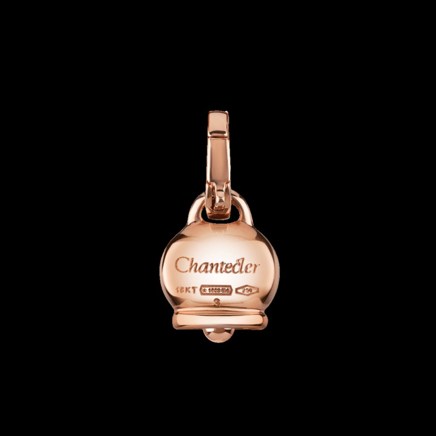 Jewelry Chantecler | Ciondolo Campanella Piccolo In Oro Rosa 18Kt E Un Diamante Nel Batacchio Cod.22120