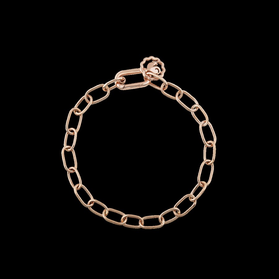 Jewelry Chantecler | Bracciale 18Cm Maglie Ovali In Oro Rosa 9Kt Cod.42670