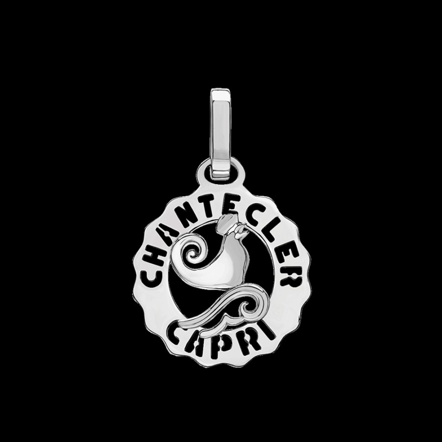 Et Voila Silver Chantecler | Ciondolo Logo Gallo Mini In Argento Cod.42449