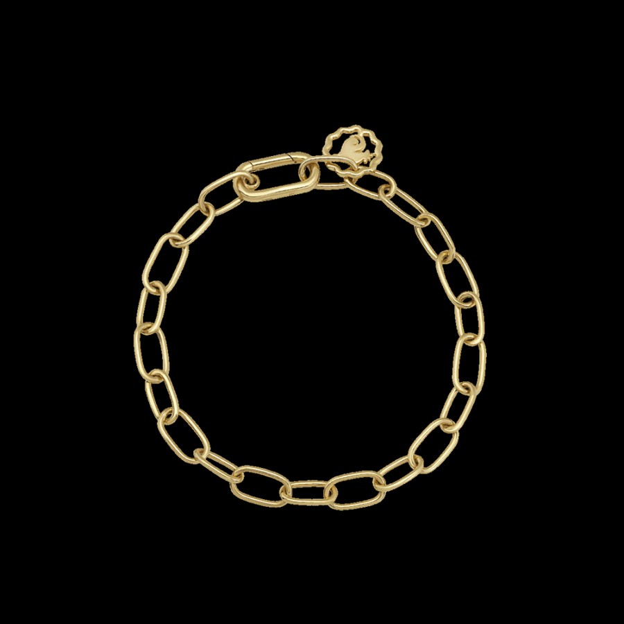 Jewelry Chantecler | Bracciale 18Cm Maglie Ovali In Oro Giallo 9Kt Cod.42666