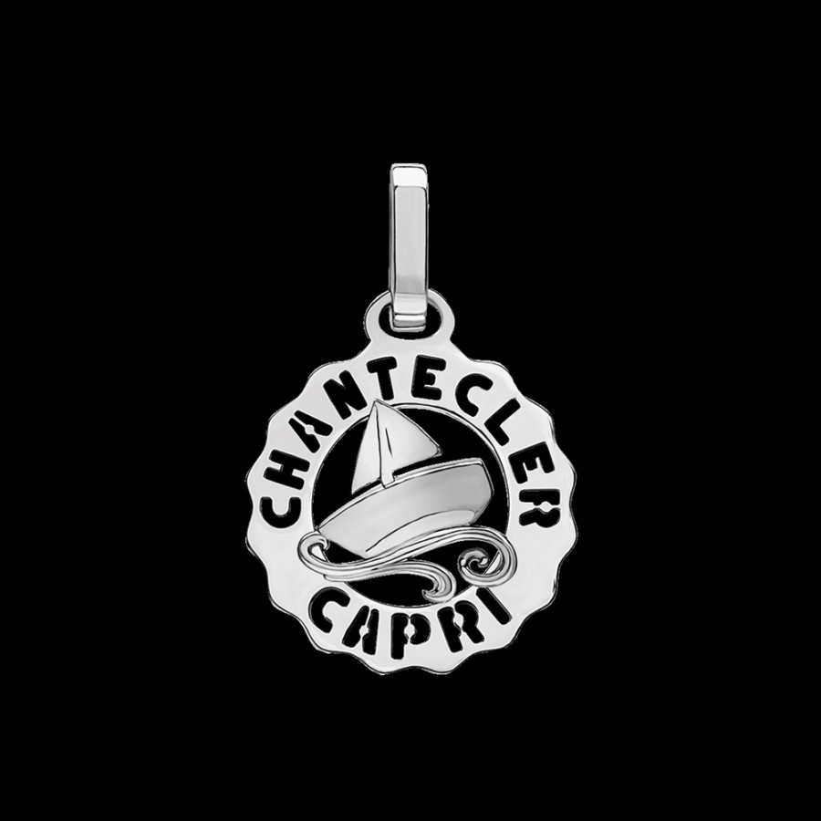 Et Voila Silver Chantecler | Ciondolo Logo Barchetta Mini In Argento Cod.42448