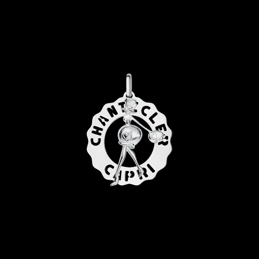 Et Voila Silver Chantecler | Ciondolo Logo Madame Clochette Grande In Argento Cod.33696