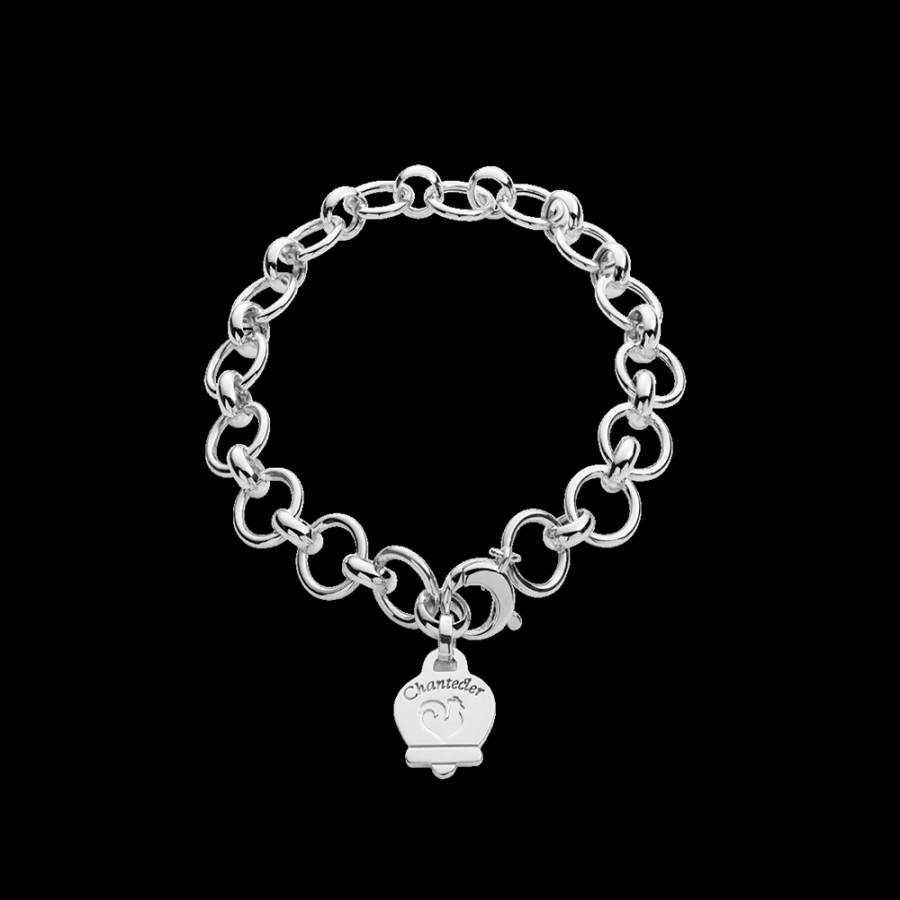 Et Voila Silver Chantecler | Bracciale 22 Cm Con Campanella In Argento Lucido Cod.34493