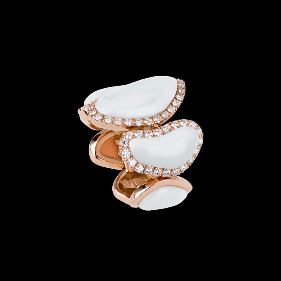 Jewelry Chantecler | Anello Fascia Enchante In Oro Rosa 18Kt, Diamanti E Kogolong Cod.36251