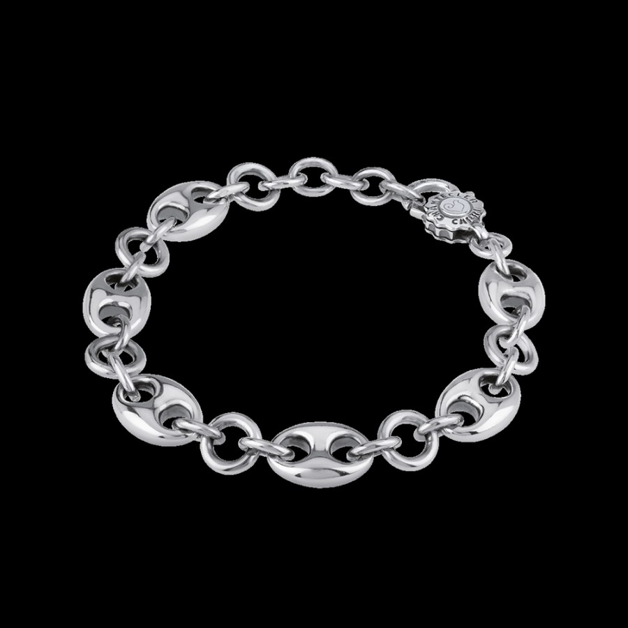 Et Voila Silver Chantecler | Bracciale Capriness Maglia Marina 18 Cm In Argento Cod.41109