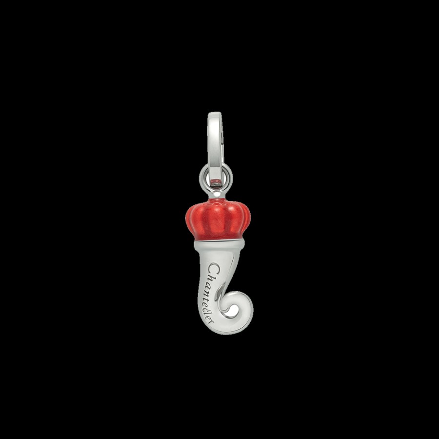 Et Voila Silver Chantecler | Ciondolo Et Voila Corno Piccolo In Argento E Smalto Rosso Cod.36395